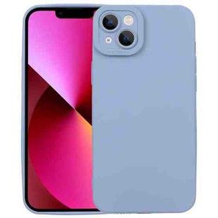 For iPhone 14 Liquid Silicone Full Coverage Phone Case (Blue Grey)
