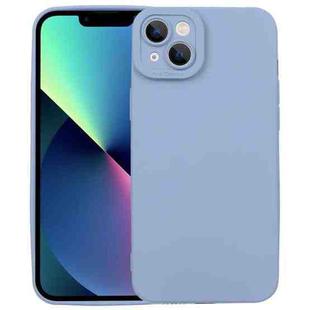 For iPhone 14 Plus Liquid Silicone Full Coverage Phone Case (Blue Grey)