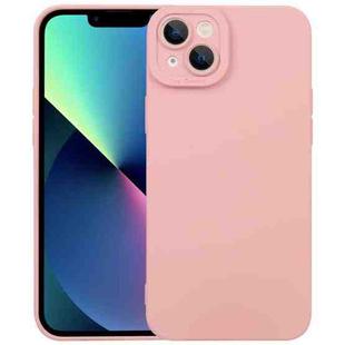 For iPhone 14 Plus Liquid Silicone Full Coverage Phone Case (Pink)