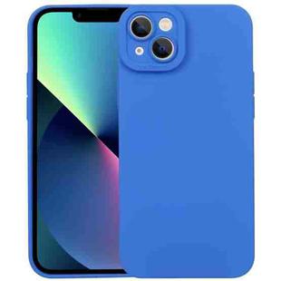For iPhone 14 Plus Liquid Silicone Full Coverage Phone Case (Dark Blue)