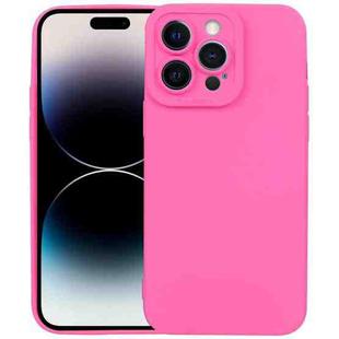 For iPhone 14 Pro Liquid Silicone Full Coverage Phone Case(Rose Red)