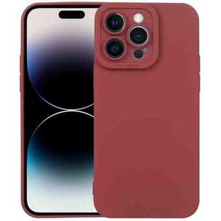 For iPhone 14 Pro Liquid Silicone Full Coverage Phone Case(Wine Red)