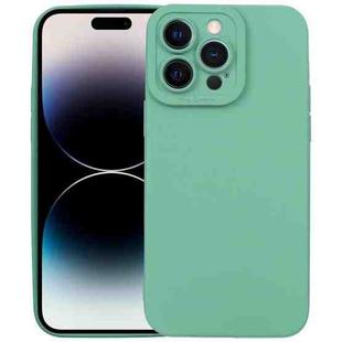 For iPhone 14 Pro Max Liquid Silicone Full Coverage Phone Case (Green)