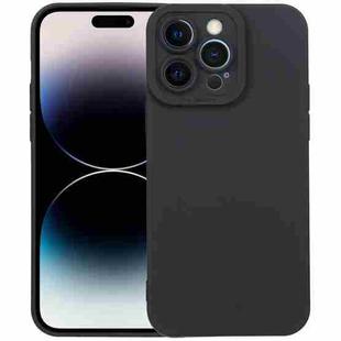 For iPhone 14 Pro Max Liquid Silicone Full Coverage Phone Case (Black)