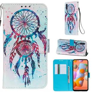 For Galaxy A11 3D Painting Horizontal Flip Leather Case with Holder & Card Slot & Wallet & Lanyard(Color Wind Chimes)