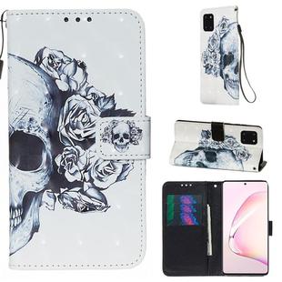 For Galaxy M60s 3D Painting Horizontal Flip Leather Case with Holder & Card Slot & Wallet & Lanyard(Skull)