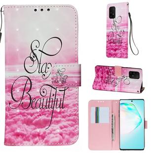 For Galaxy S10 Lite 3D Painting Horizontal Flip Leather Case with Holder & Card Slot & Wallet & Lanyard(Pink Clouds)
