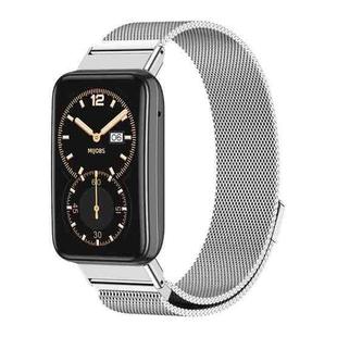 For Xiaomi Mi Band 7 Pro Mijobs Milan Magnetic Stainless Steel Watch Band(Silver)