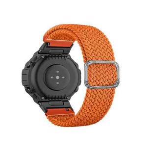 For Amazfit T-Rex / T-Rex Pro / Ares Adjustable Buckle Braided Nylon Watch Band(Orange)