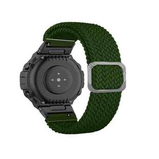 For Amazfit T-Rex / T-Rex Pro / Ares Adjustable Buckle Braided Nylon Watch Band(Army Green)