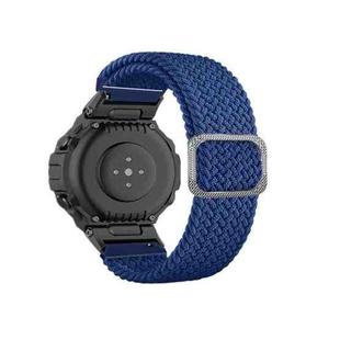 For Amazfit T-Rex / T-Rex Pro / Ares Adjustable Buckle Braided Nylon Watch Band(Blue)