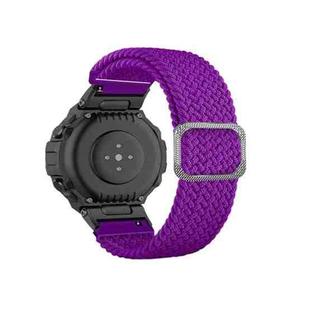 For Amazfit T-Rex / T-Rex Pro / Ares Adjustable Buckle Braided Nylon Watch Band(Purple)