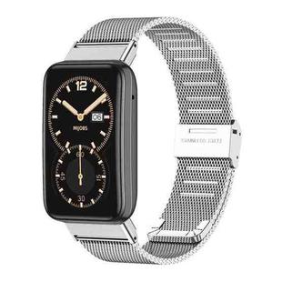 For Xiaomi Mi Band 7 Pro Mijobs Milan Buckle Stainless Steel Watch Band(Silver)