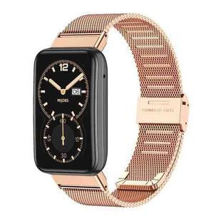 For Xiaomi Mi Band 7 Pro Mijobs Milan Buckle Stainless Steel Watch Band(Rose Gold)