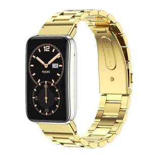 For Xiaomi Mi Band 7 Pro Mijobs Three-bead Metal Stainless Steel Watch Band(Gold)