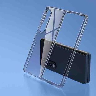 For Samsung Galaxy Z Fold4 Ice Crystal PC + TPU Phone Case(Transparent Black)