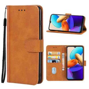 For vivo Y22s / Y22 / Y35 Leather Phone Case(Brown)