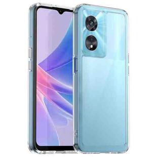 For OPPO A97 5G Colorful Series Acrylic + TPU Phone Case(Transparent)