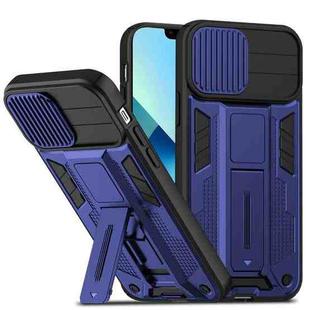 For iPhone 14 Plus Sliding CamShield Magnetic Phone Case (Navy Blue)