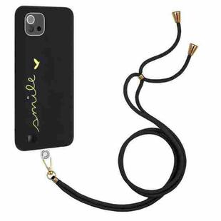 For Realme C20 / C11 2021 / C20A Gilding Line TPU Phone Case with Strap(Black)