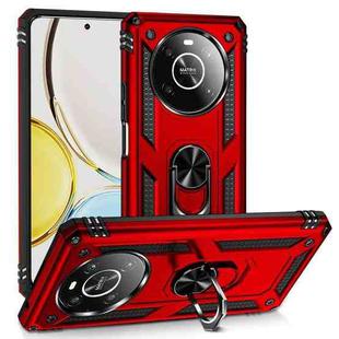 For Honor X9 Shockproof TPU + PC Phone Case with 360 Degree Rotating Holder(Red)