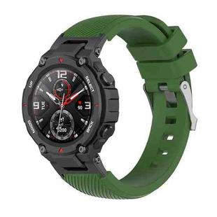 For Amazfit T-Rex / T-Rex Pro / Ares Twill Silicone Watch Band(Army Green)
