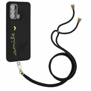 For Motorola Moto G60 / G40 Fusion Gilding Line TPU Phone Case with Strap(Black)