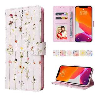 For iPhone 12 Pro Max Bronzing Painting RFID Leather Case(Dreid Flower World)