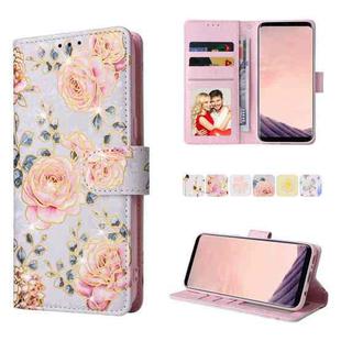 For Samsung Galaxy S8 Plus Bronzing Painting RFID Leather Case(Pastoral Rose)