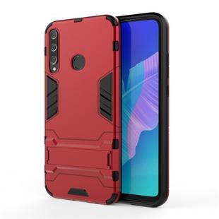 For Huawei Y7P Shockproof PC + TPU Protective Case with Invisible Holder(Red)