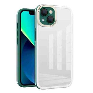 For iPhone 12 High Transparency Shockproof PC Phone Case(Dark Green)
