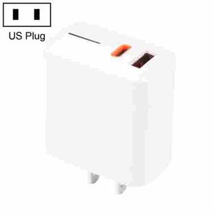LZ-1130 PD 20W Type-C+QC 3.0 USB Fast Charger, Plug Type:US Plug(White)