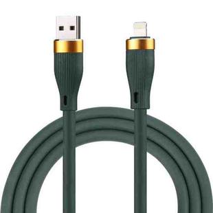 USB 3.0 to 8 Pin Bold Silicone Fast Charging Data Cable, Cable Length:1m(Green)