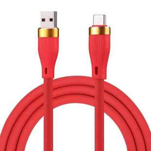 USB 3.0 to Type-C Bold Silicone Fast Charging Data Cable, Cable Length:1m(Red)