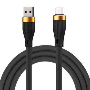 USB 3.0 to Type-C Bold Silicone Fast Charging Data Cable, Cable Length:1m(Black)