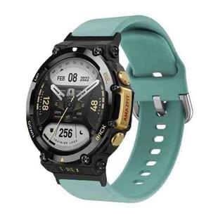 For Amazfit T-Rex 2 Silicone Reverse Buckle Watch Band(Mint Green)