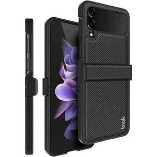 For Samsung Galaxy Z Flip4 5G IMAK Ruiyi Series Carbon Fiber PU + PC Phone Case(Black)