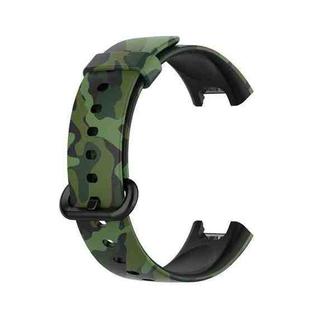 For Xiaomi Mi Band 7 Pro Printing Silicone Watch Band(Camouflage Green)
