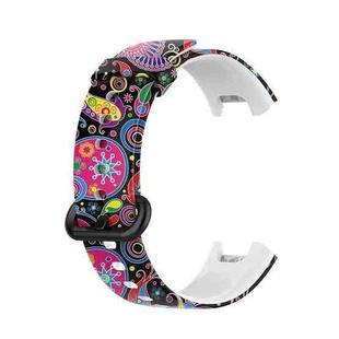For Xiaomi Mi Band 7 Pro Printing Silicone Watch Band(Peacock)
