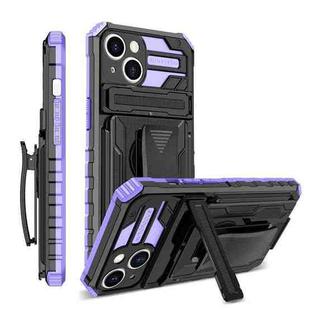 For iPhone 14 King Kong Back Clip Series Holder Phone Case (Purple)