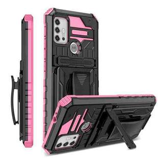 For Motorola Moto G30/G10/G20 King Kong Back Clip Series Holder Phone Case(Pink)