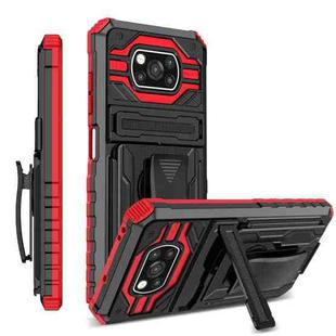 For Xiaomi Poco X3 King Kong Back Clip Series Holder Phone Case(Red)