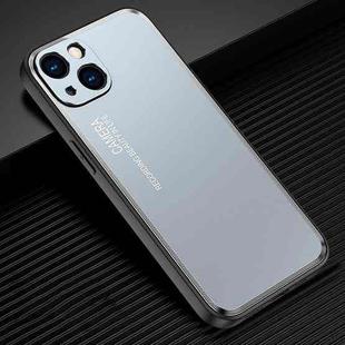 For iPhone 14 Light and Shadow Series Frosted Metal Phone Case (Blue)