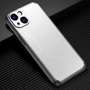 For iPhone 14 Light and Shadow Series Frosted Metal Phone Case (Silver)