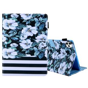 For iPad Pro 11 (2020) & (2018) Painted Pattern Tablet PC Protective Leather Case with Bracket & Card Slot & Photo Holder(Pear Flower)