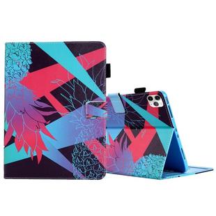 For iPad Pro 11 (2020) & (2018) Painted Pattern Tablet PC Protective Leather Case with Bracket & Card Slot & Photo Holder(Flaunt Pineapple)