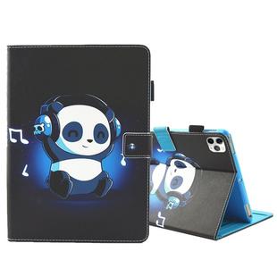 For iPad Pro 11 (2020) & (2018) Painted Pattern Tablet PC Protective Leather Case with Bracket & Card Slot & Photo Holder(Music Panda)