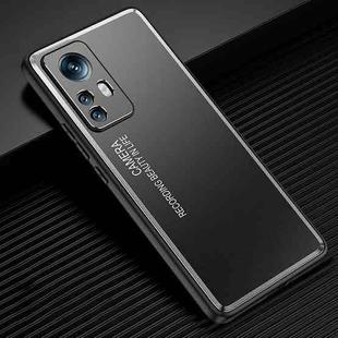 For Xiaomi 12/12S/12X Light and Shadow Series Frosted Metal Phone Case(Black)