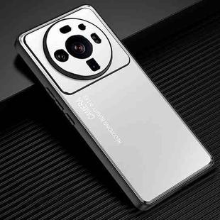 For Xiaomi 12S Ultra Light and Shadow Series Frosted Metal Phone Case(Silver)