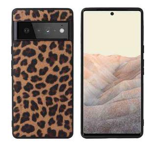 For Google Pixel 6 Pro Leather Back Phone Case(Leopard Print)